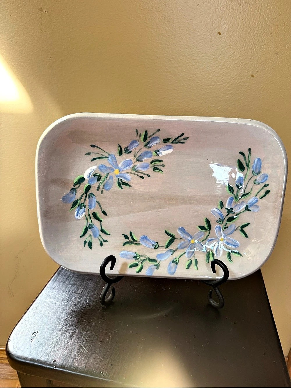 Byron Molds Floral Ceramic Serving Tray